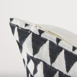 Jolie Cream w/ Black Print Linen Square Decorative Pillow Cover 16 Jolie Cream w/ Black Print Linen Square Decorative Pillow Cover