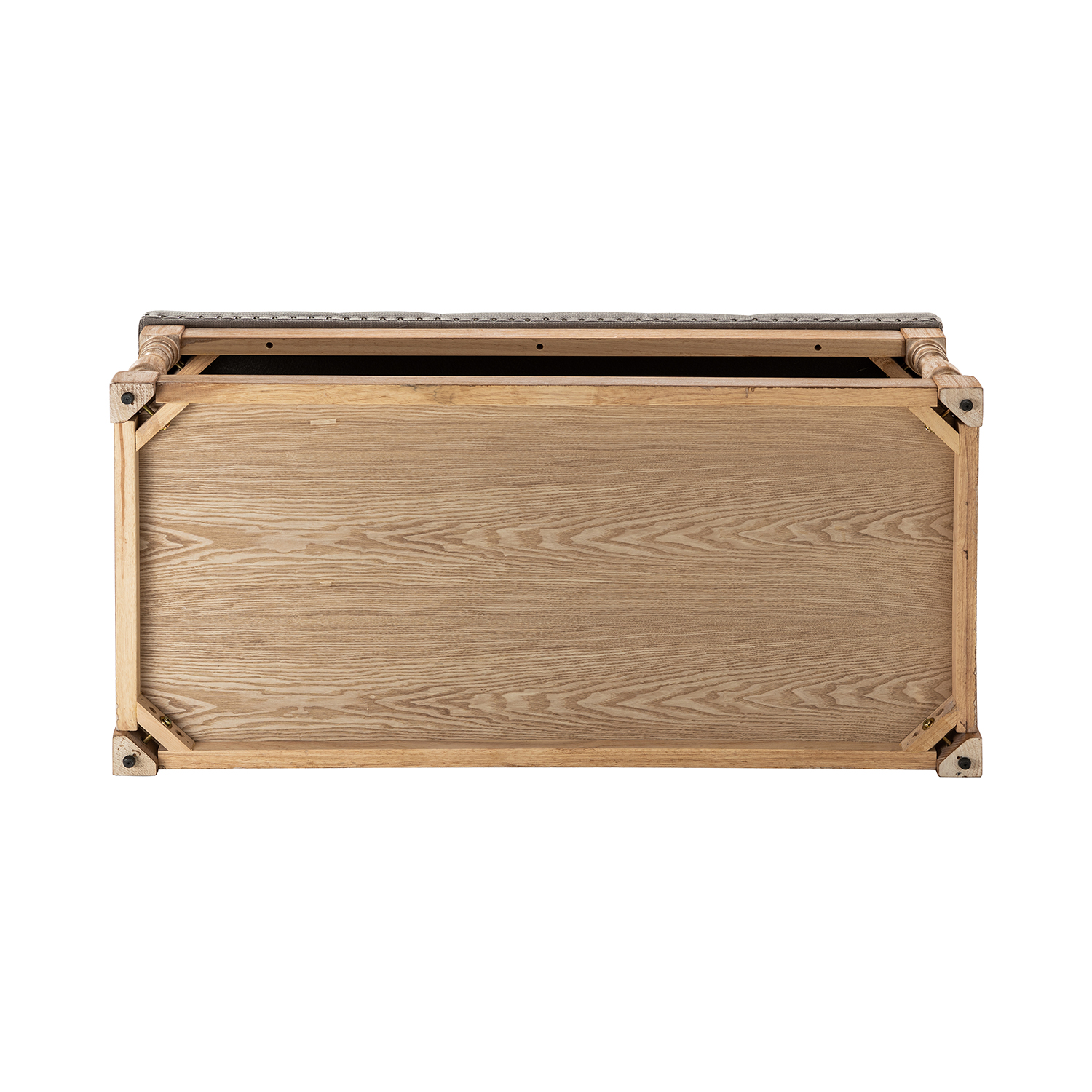 Jordan Grey Farmhouse Button Tufted Rectangular Storage Ottoman 5 Jordan Grey Farmhouse Button Tufted Rectangular Storage Ottoman - Image 5