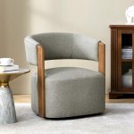 Jordan Grey Mid-Century Modern Swivel Barrel Chair 7 Jordan Grey Mid-Century Modern Swivel Barrel Chair