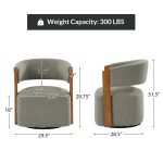 Jordan Grey Mid-Century Modern Swivel Barrel Chair 10 Jordan Grey Mid-Century Modern Swivel Barrel Chair