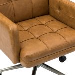 Joseph Camel Faux Leather Button-Tufted Industrial Ergonomic Swivel Task Chair 10 Joseph Camel Faux Leather Button-Tufted Industrial Ergonomic Swivel Task Chair