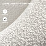 Joseph Ivory Lamb Wool Modern Barrel Accent Chair 8 Joseph Ivory Lamb Wool Modern Barrel Accent Chair