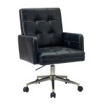 Joseph Navy Tufted Faux Leather Industrial Ergonomic Task Chair 7 Joseph Navy Tufted Faux Leather Industrial Ergonomic Task Chair