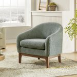 Joseph Sage Lamb Wool Modern Barrel Accent Chair 6 Joseph Sage Lamb Wool Modern Barrel Accent Chair