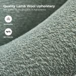 Joseph Sage Lamb Wool Modern Barrel Accent Chair 8 Joseph Sage Lamb Wool Modern Barrel Accent Chair