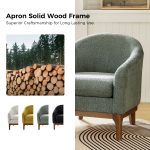 Joseph Sage Lamb Wool Modern Barrel Accent Chair 9 Joseph Sage Lamb Wool Modern Barrel Accent Chair