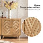 Joseph Walnut Mid-Century Modern Chevron Door Accent Cabinet 9 Joseph Walnut Mid-Century Modern Chevron Door Accent Cabinet