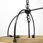 Josie (42"x14.5"x20") Natural Wood Chassis Six Light Chandelier