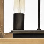 Josie (42"x14.5"x20") Natural Wood Chassis Six Light Chandelier