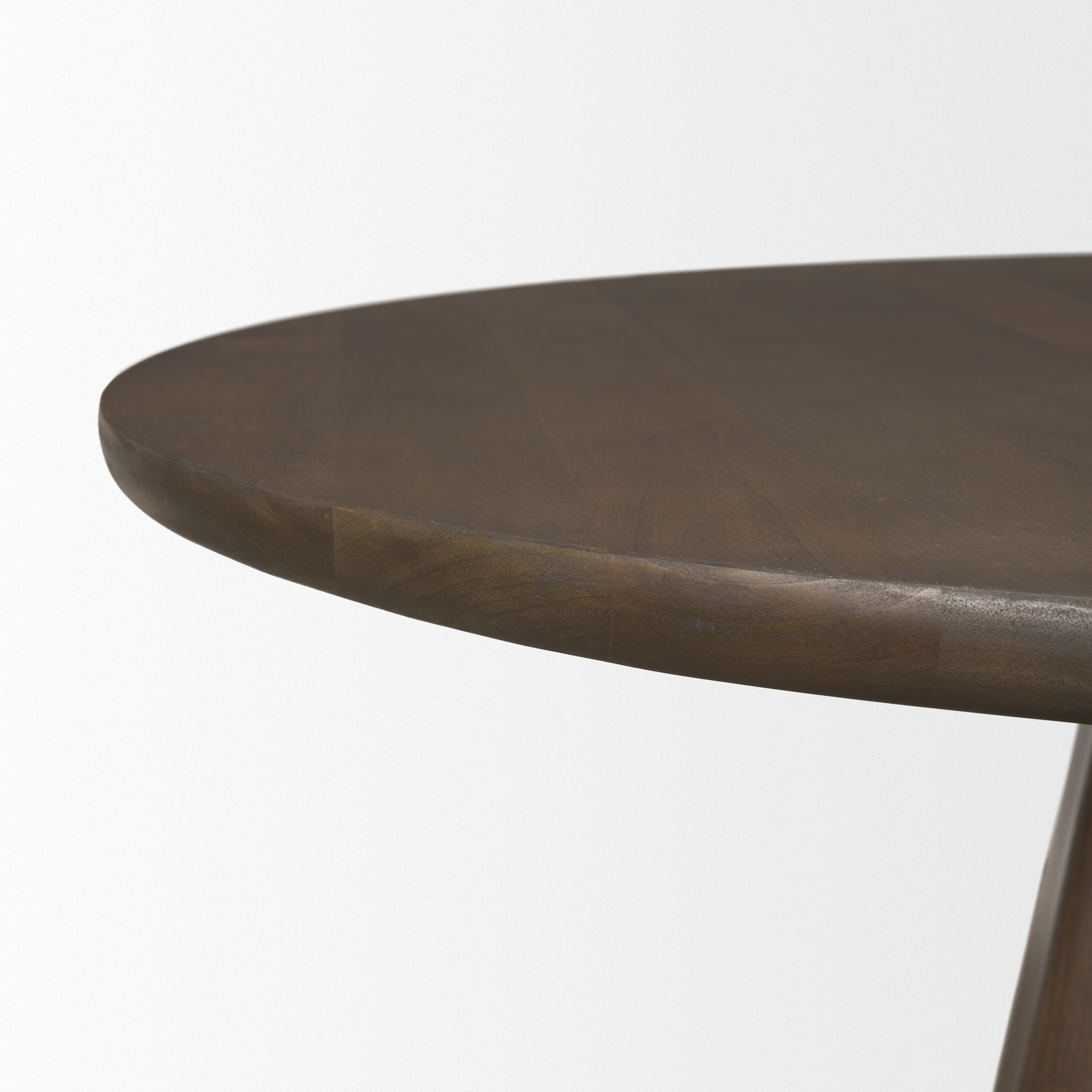 Jovani 48" Solid Dark Brown Mango Wood Round Dining Table 8 Jovani 48" Solid Dark Brown Mango Wood Round Dining Table - Image 8