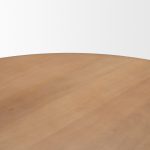 Jovani 48" Solid Light Brown Mango Wood Round Dining Table
