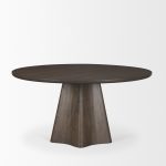 Jovani 60" Solid Dark Brown Mango Wood Round Dining Table