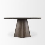 Jovani 60" Solid Dark Brown Mango Wood Round Dining Table