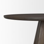 Jovani 60" Solid Dark Brown Mango Wood Round Dining Table