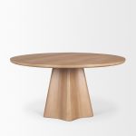Jovani 60" Solid Light Brown Mango Wood Round Dining Table