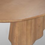 Jovani 94" Solid Light Brown Mango Wood Oval Dining Table