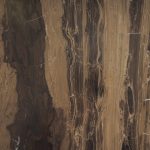 Jovia Brown Mango Wood W/ Cappuccino Marble Round Side Table