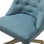 Jovita Blue Linen Button Tufted Ergonomic Adjustable Height Task Chair 9 Jovita Blue Linen Button Tufted Ergonomic Adjustable Height Task Chair