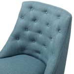 Jovita Blue Linen Button Tufted Ergonomic Adjustable Height Task Chair 10 Jovita Blue Linen Button Tufted Ergonomic Adjustable Height Task Chair