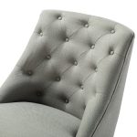 Jovita Grey Linen Button Tufted Ergonomic Adjustable Height Task Chair 9 Jovita Grey Linen Button Tufted Ergonomic Adjustable Height Task Chair