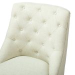 Jovita Ivory Ergonomic Button-Tufted Linen Adjustable Height Task Chair 8 Jovita Ivory Ergonomic Button-Tufted Linen Adjustable Height Task Chair