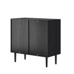 Juli Black Rattan Door Rustic Accent Cabinet Storage Cabinet 8 Juli Black Rattan Door Rustic Accent Cabinet Storage Cabinet