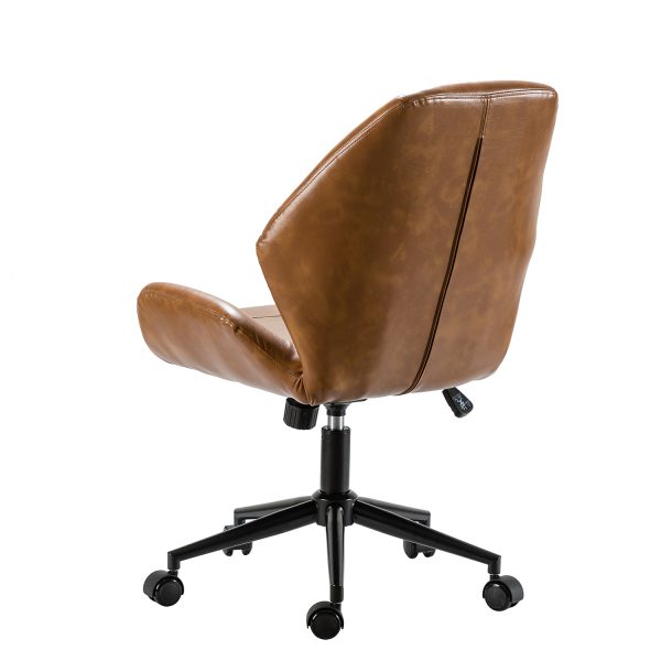 Juli Camel Vegan Leather Modern Swivel Adjustable Height Task Chair 2