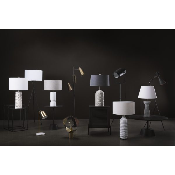 Julia 16.0L x 16.0W x 27.0H Gray Antique Painted Cement Table Lamp 1
