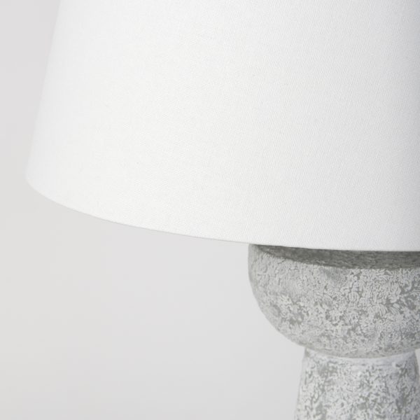 Julia 16.0L x 16.0W x 27.0H Gray Antique Painted Cement Table Lamp 5