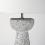 Julia 16.0L x 16.0W x 27.0H Gray Antique Painted Cement Table Lamp