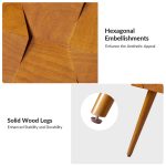 Julian Acorn Mid-Century Modern Charging Side Table With Shelf