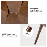 Julian Walnut Mid-Century Modern Charging Side Table with Shelf