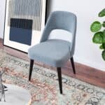 Grey Fabric Mid Century Modern Upholstered Dining Chairs (Set of 2) 10 Grey Fabric Mid Century Modern Upholstered Dining Chairs (Set of 2)