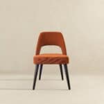 Orange Fabric Mid Century Modern Dining Chairs (Set of 2) 11 Orange Fabric Mid Century Modern Dining Chairs (Set of 2)