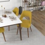 Yellow Fabric Mid Century Modern Dining Chairs (Set of 2) 10 Yellow Fabric Mid Century Modern Dining Chairs (Set of 2)