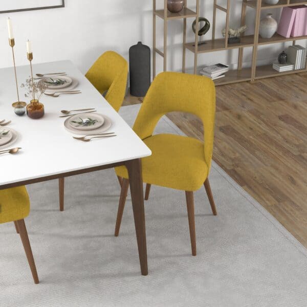 JulianaYellowDiningChair SetOf2 4