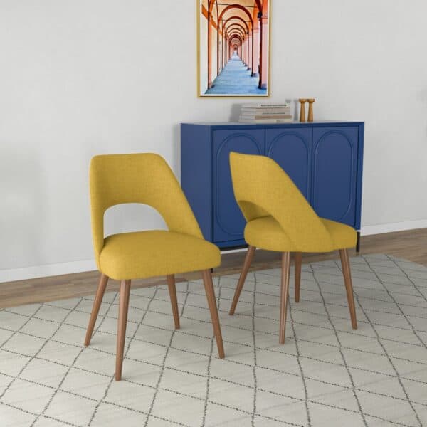 JulianaYellowDiningChair SetOf2 5