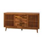 Julius Acorn Mid-Century Modern 3-Drawer 58-Inch Sideboard 7 Julius Acorn Mid-Century Modern 3-Drawer 58-Inch Sideboard