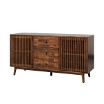 Julius Walnut Solid Wood Mid-Century Modern Sideboard 7 Julius Walnut Solid Wood Mid-Century Modern Sideboard