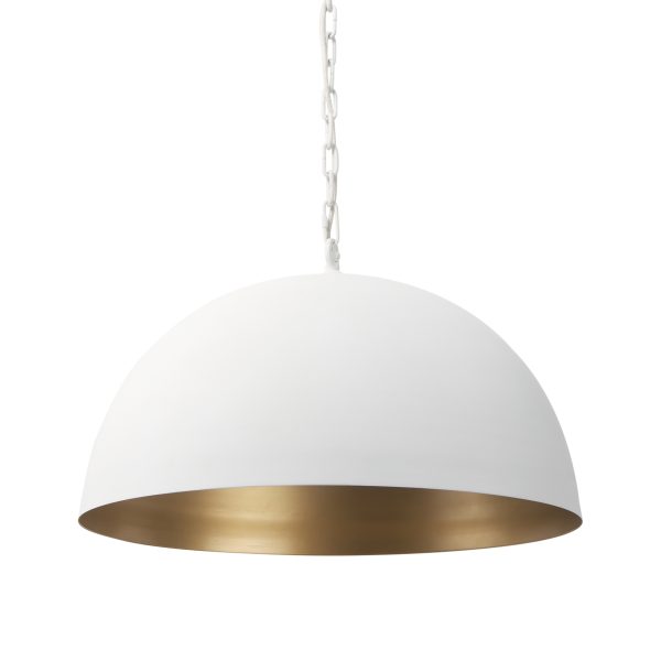 Juniper 24 Round White Dome Pendant Light