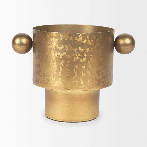 Juno 6.5H Medium Gold Iron Medium Vase 2
