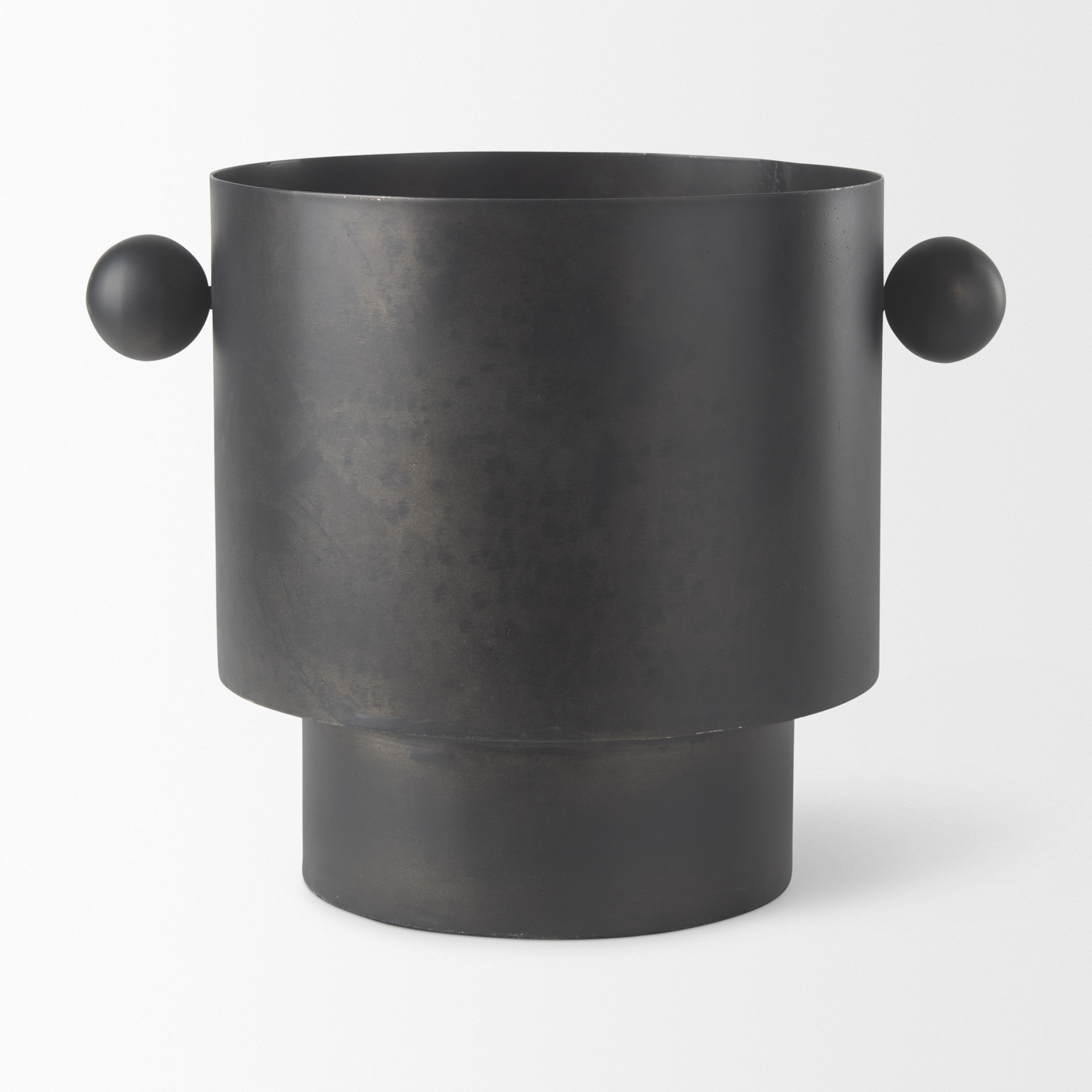 Juno 8.5H Large Black Iron Vase 3 Juno 8.5H Large Black Iron Vase - Image 3