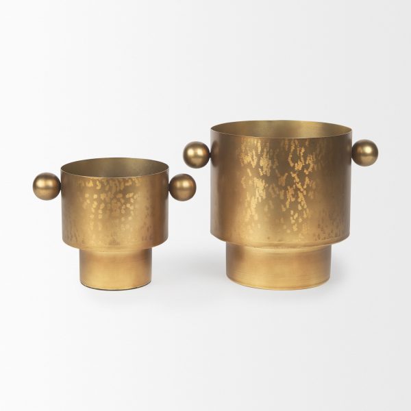 Juno 8.5H Large Gold Iron Vase 10