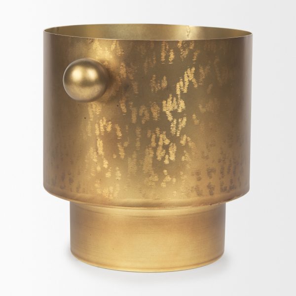 Juno 8.5H Large Gold Iron Vase 4