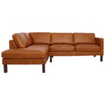 Cognac Leather Sectional Sofa with Deep Seat and High Legs 6 Cognac Leather Sectional Sofa with Deep Seat and High Legs