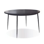 KAII Black Marble Dining Table with Iron Legs