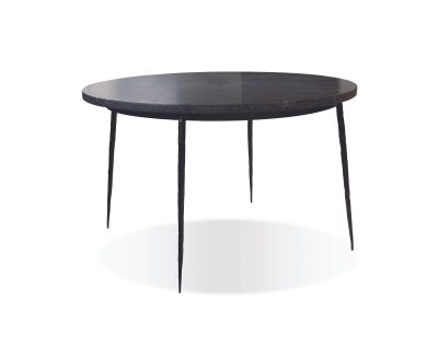 KAII Black Marble Dining Table with Iron Legs