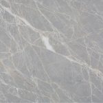 KAII Grey Marble Hammered Edge Medium End Table