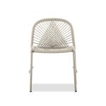 KAMARI Taupe Stackable Indoor Outdoor Dining Chairs 8 KAMARI Taupe Stackable Indoor Outdoor Dining Chairs