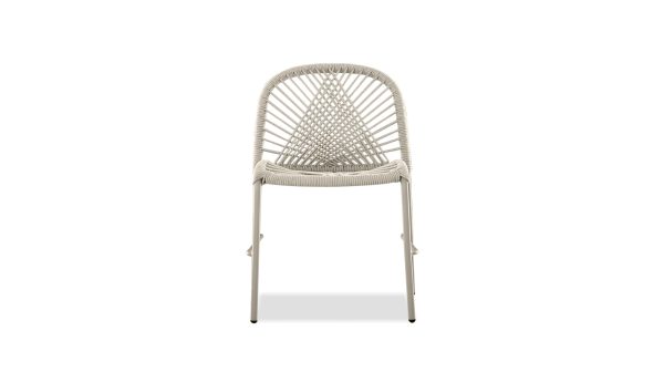 KAMARI Taupe Stackable Indoor Outdoor Dining Chairs 1 2